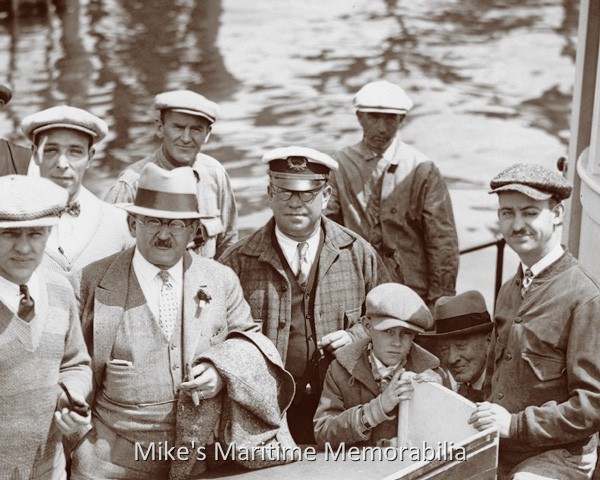 Captain 'Charlie' Freiberger, Brooklyn, NY – 1925 Captain 'Charlie' Freiberger is shown here among several patrons aboard his party fishing boat "ADMIRAL" at Sheepshead Bay, Brooklyn NY circa 1925. Captain Freiberger owned and operated several party boats from Sheepshead Bay during a period of over twenty years. In 1935, he sold his last party boat, the "EFFORT II", and relocated to Brielle, New Jersey where he founded "Captain Freiberger's Brielle Yacht Basin".
