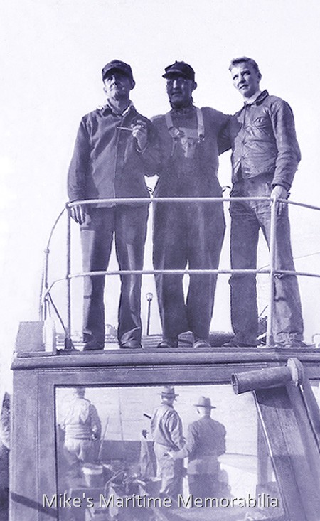 Crew of the LOREE, Brooklyn, NY – 1945 The crew of the "LOREE" from Sheepshead Bay, Brooklyn, NY circa 1945. From left to right are Captain Adam 'Eddie' Doll, Mate Eddie Enders, and a young Bill Doll (age 15). The "LOREE" was owned by partners Adam 'Eddie' Doll and Mike Scarpati. Captain Adam 'Eddie' Doll began sailing party boats in 1917 with his first boat, the "JUPITER". He later operated the "ADA L", the "ANGLER", the "ANGLER II", the "LOREE" and the "DOLLSON". His son, Captain Bill, took over the "DOLLSON" and went on to own the "JET" from Sheepshead Bay. (Captain Bill still operates the "JET" today.) Photo courtesy of Captain Bill Doll.
