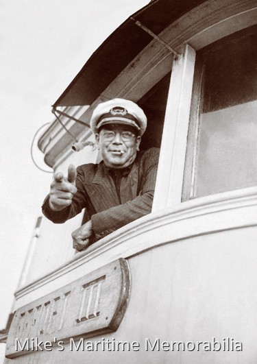 Captain Fred Wrege, EFFORT III, Brooklyn, NY – 1944 Captain Fred Wrege at the Helm of the "EFFORT III", Sheepshead Bay, Brooklyn, NJ circa 1944. Captain Fred was one of Sheepshead Bay's noted 'Wreck Masters'. While the Martin brothers specialized in wreck fishing to the south along the New Jersey coast and off Atlantic City, NJ, Captain Wrege's forte was fishing the wrecks to the east off Long Island and Fire Island. Captain Wrege was one of the last 'old time' fishing Captains who relied on his compass, watch, and shore ranges to locate his wrecks, and not fancy electronics. He was a physically large man that was as tough as nails and was highly respected by the party boat community (and he still is to this day.) Sadly, Captain Fred Wrege passed away on March 6, 1961 at the age of 66. Photo courtesy of the Captain Fred Wrege and Captain Charles VanDerVoort Families.