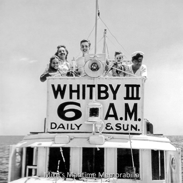 Hammer Family, WHITBY III, Brooklyn, NY – 1950 Captain Herbie Hammer and family enjoying a day aboard the "WHITBY III", Sheepshead Bay, Brooklyn, NY circa 1950. From left to right are Captain Hammer's daughter Maude (age 9), his wife Rena, his sons Herb Jr. (age 14) and Raymond (age 4), and a smiling Captain Herbie. Photo courtesy of the Hammer Family.