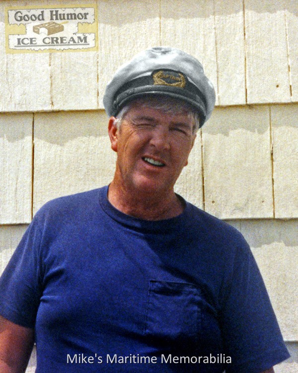 Captain John Bogan Jr., Point Pleasant Beach, NJ – 1985 Captain John Bogan Jr. donned a captain's hat for this 1985 photo taken on the dock of his "SHAMROCK" at Point Pleasant Beach, New Jersey. Father Knows Best… Captain John's father, Jack Bogan, was a firm believer that a Captain should always wear a captain's hat and be "the guy in charge". He steadfastly said, "Your customers should not have to guess who the Captain is".