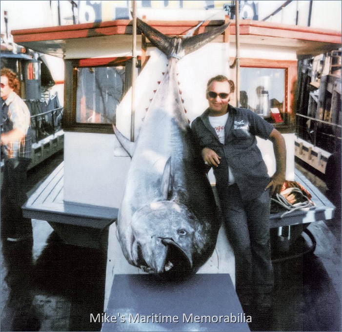 CAPTAIN MIKE SCARPATI JR., Sheepshead Bay, Brooklyn, NY – 1979 In October of 1979, Captain Mike Scarpati Jr. landed the largest Bluefin tuna to ever hit the piers at Sheepshead Bay, Brooklyn, NY. The beast tipped the scales at 896 pounds.