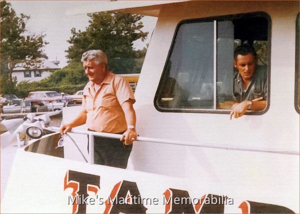 Captains 'Rocky' and 'Charlie' Becker, Brooklyn, NY – 1973 From 1948 until 1986 the Becker family owned and operated the long list of "TAMPA" named party fishing boats from Sheepshead Bay, Brooklyn, New York. Captains Rocco 'Rocky' Becker and Captain Charles 'Charlie' Becker are seen in this 1970 photo aboard the top deck of the "TAMPA IV".