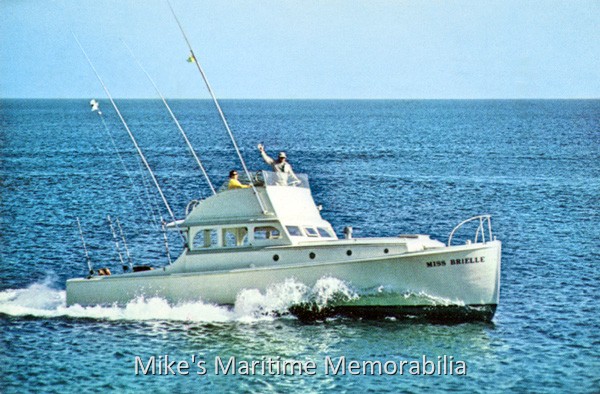 MISS BRIELLE, Brielle, NJ – 1970 The "MISS BRIELLE" from Brielle, NJ circa 1970. The "MISS BRIELLE" was built in 1937 at Oceanville, NJ and was owned and operated by Captain Clarence Lent.
