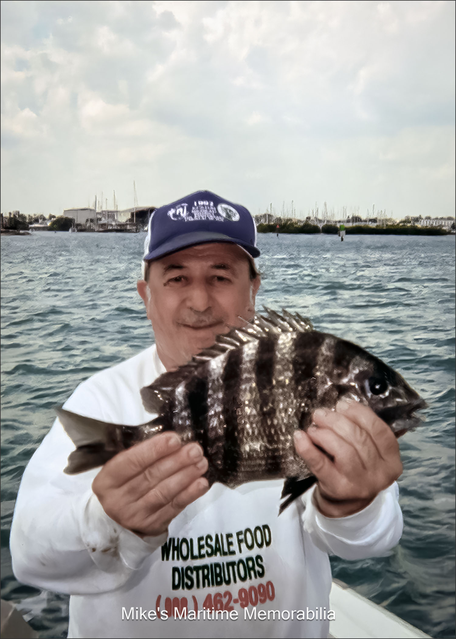 Captain Mickey fishing in Florida Captain Mickey got this Sheepshead in the Indian River near Sabastian, FL. The photo is courtesy of Captain Dave Bogan Sr.