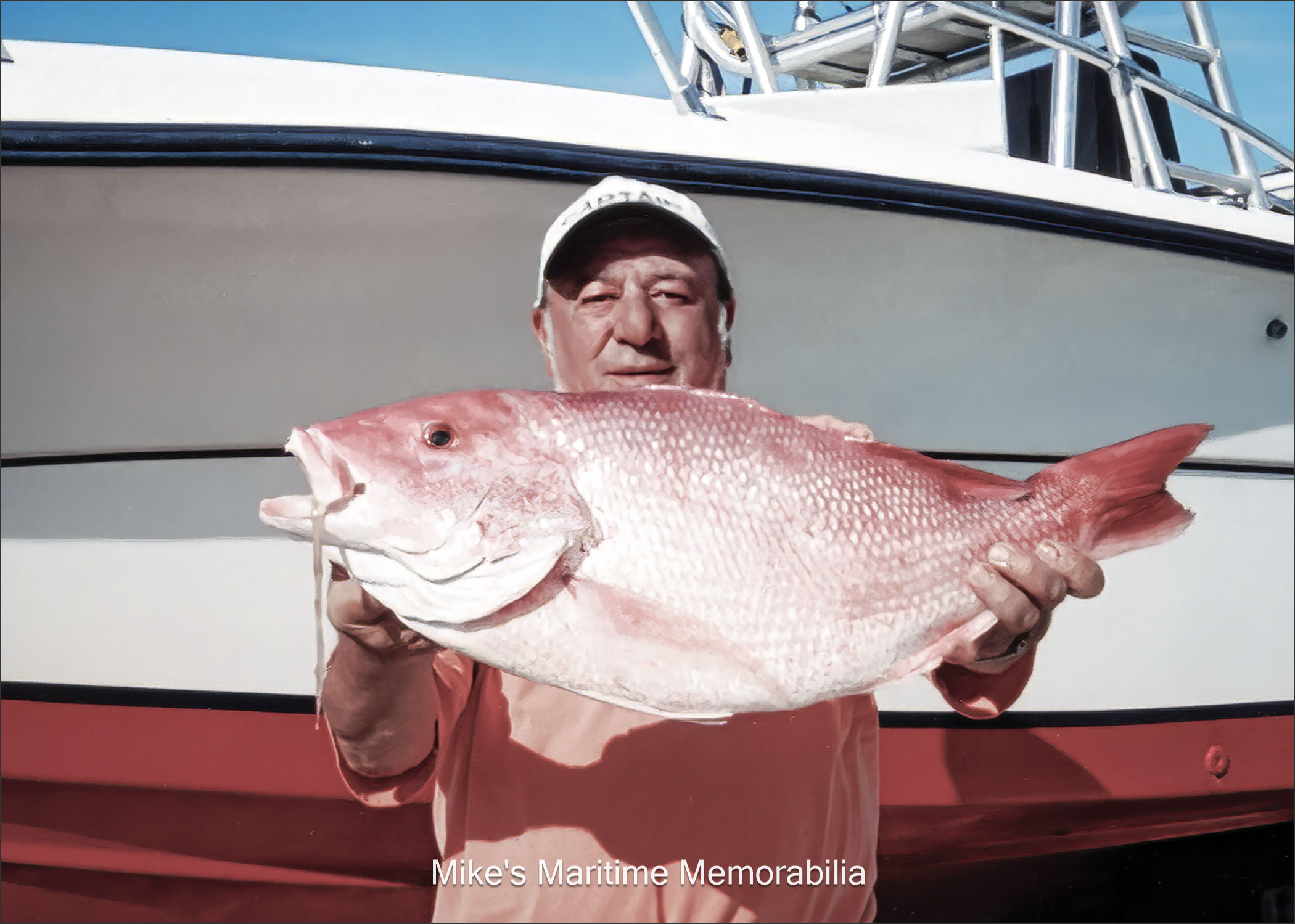 Captain Mickey fishing in Florida Captain Mickey with a really nice Red Snapper. The photo is courtesy of Captain Dave Bogan Sr.