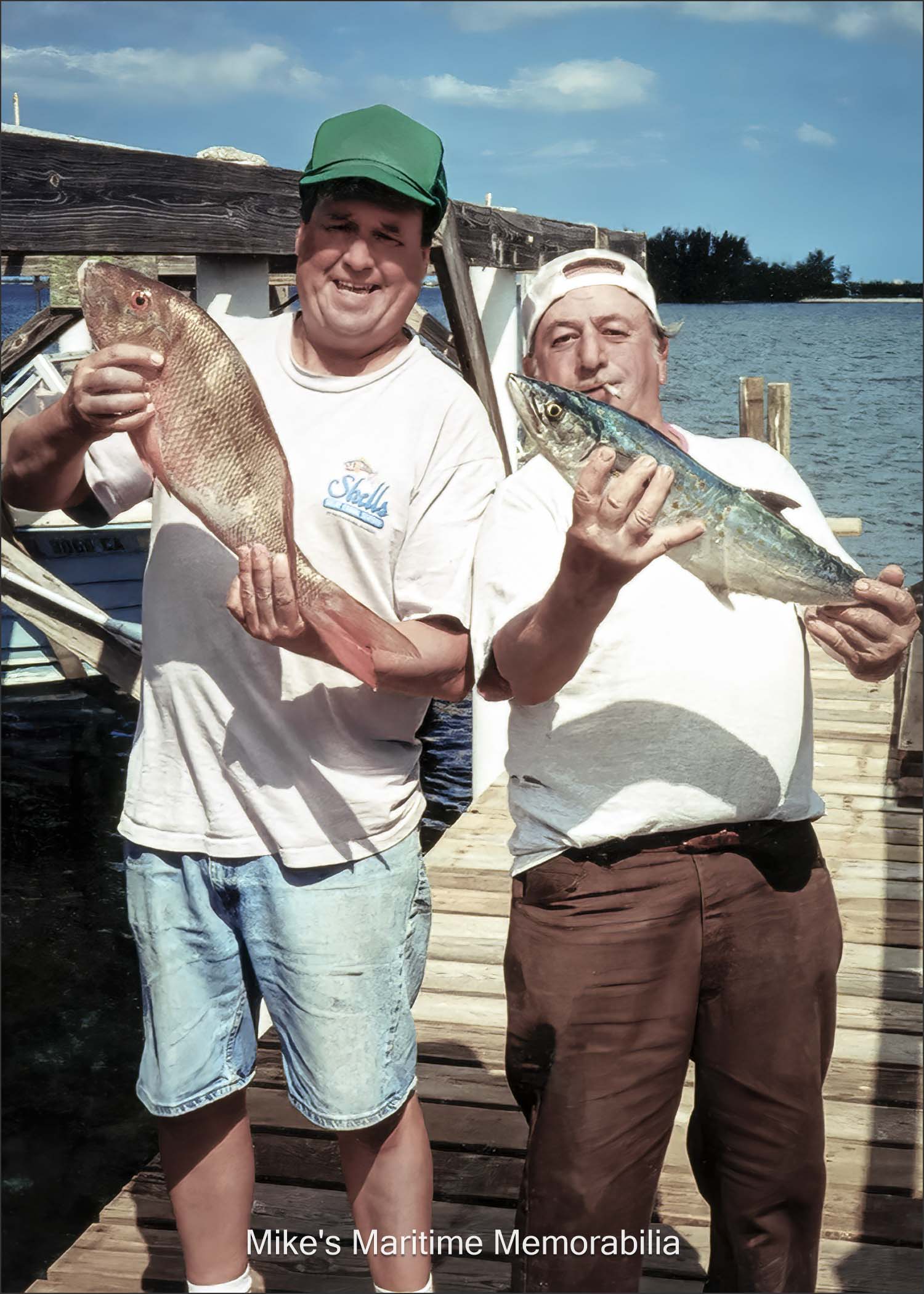 Captain Mickey fishing in Florida Captain Mickey and friend Bobby Jacobsen pose with a Mutton Snapper and Spanish Mackeral on the dock at Sabastion, FL. The photo is courtesy of Captain Dave Bogan Sr.
