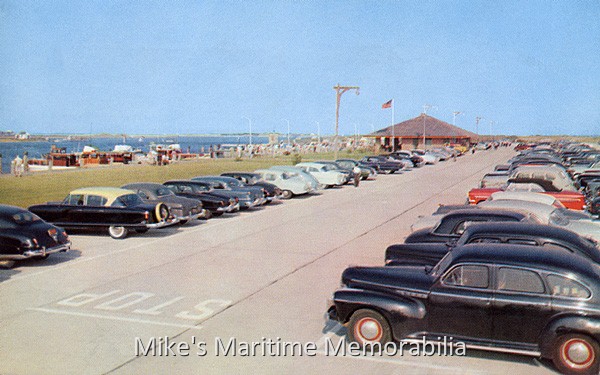 CAPTREE STATE PARK MARINA, Captree, NY – 1956 Captree State Park Marina opened on June 12, 1954 and in just a few years grew to be the largest party boat fleet on Long Island. From the early 1960s until the mid-1990s, Captree was home to some of the most beautiful wooden party boats ever built. These boats docked bow first and proudly displayed their fine furniture-like varnished woodwork.