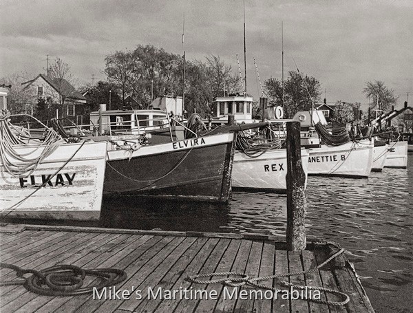 TAMAQUA MARINA Fishing Fleet, Gerritsen Beach, NY – 1966 The Tamaqua Marina fishing fleet circa 1968. From left to right are the "ELKAY", the "ELVIRA", the "REX", the "JEANETTIE B" an unknown boat, and the "PASTIME". Photo courtesy of Tom Whitford.