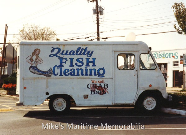 QUALITY FISH CLEANING service truck – 1992 The QUALITY FISH CLEANING service truck circa 1992. A couple of mates, a beat–up truck... voila! These guys were a common site in the marina parking lots in Cape May and Wildwood, NJ.