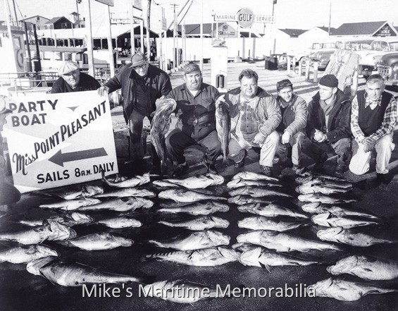 MISS POINT PLEASANT Cod, Point Pleasant, NJ – 1956 Captain Jack Endean was another veteran wreck fisherman whose 45-footer produced plenty of great Cod catches. Photo courtesy of the Jack Endean Family.