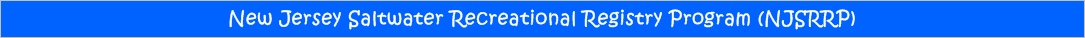 New Jersey Saltwater Recreational Registry Program (NJSRRP)